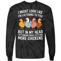 Funny Farmer Chickens Tie-Dye Long Sleeve Shirt