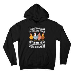 Funny Farmer Chickens Tall Hoodie