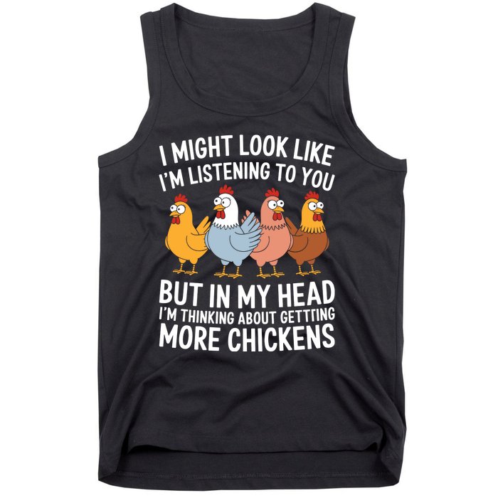 Funny Farmer Chickens Tank Top