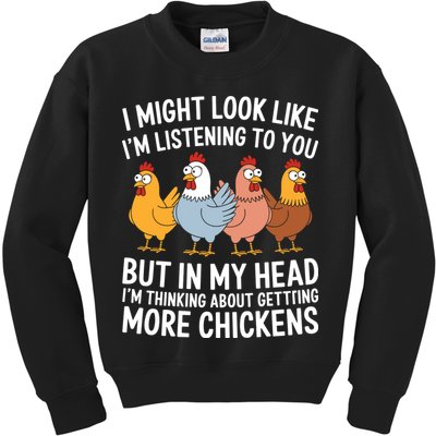 Funny Farmer Chickens Kids Sweatshirt