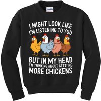 Funny Farmer Chickens Kids Sweatshirt