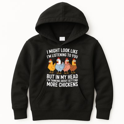 Funny Farmer Chickens Kids Hoodie