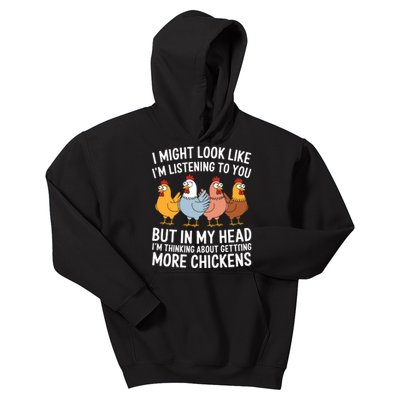 Funny Farmer Chickens Kids Hoodie