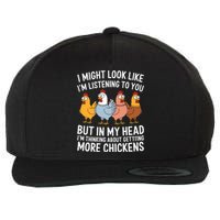 Funny Farmer Chickens Wool Snapback Cap