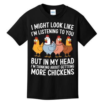 Funny Farmer Chickens Kids T-Shirt