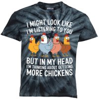 Funny Farmer Chickens Kids Tie-Dye T-Shirt