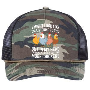 Funny Farmer Chickens Retro Rope Trucker Hat Cap