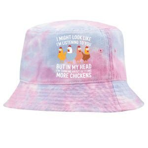 Funny Farmer Chickens Tie-Dyed Bucket Hat