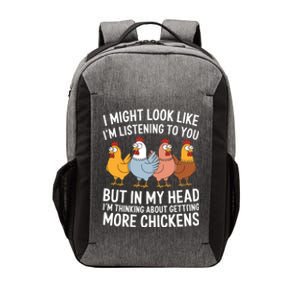 Funny Farmer Chickens Vector Backpack