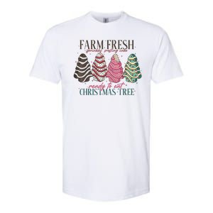 Farm Fresh Christmas Tree Cakes Funny Tree Farm Xmas Pajamas Softstyle CVC T-Shirt