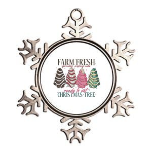 Farm Fresh Christmas Tree Cakes Funny Tree Farm Xmas Pajamas Metallic Star Ornament