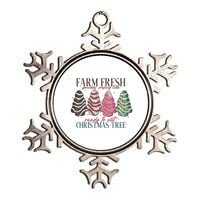 Farm Fresh Christmas Tree Cakes Funny Tree Farm Xmas Pajamas Metallic Star Ornament