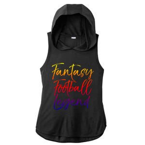 Fantasy Football Championship Winner Fantasy Football Legend Meaningful Gift Ladies PosiCharge Tri-Blend Wicking Draft Hoodie Tank