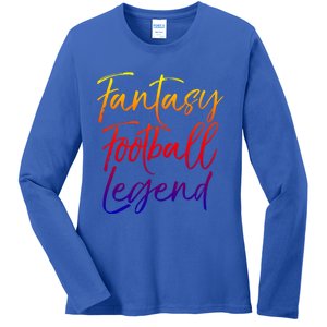 Fantasy Football Championship Winner Fantasy Football Legend Meaningful Gift Ladies Long Sleeve Shirt