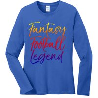 Fantasy Football Championship Winner Fantasy Football Legend Meaningful Gift Ladies Long Sleeve Shirt