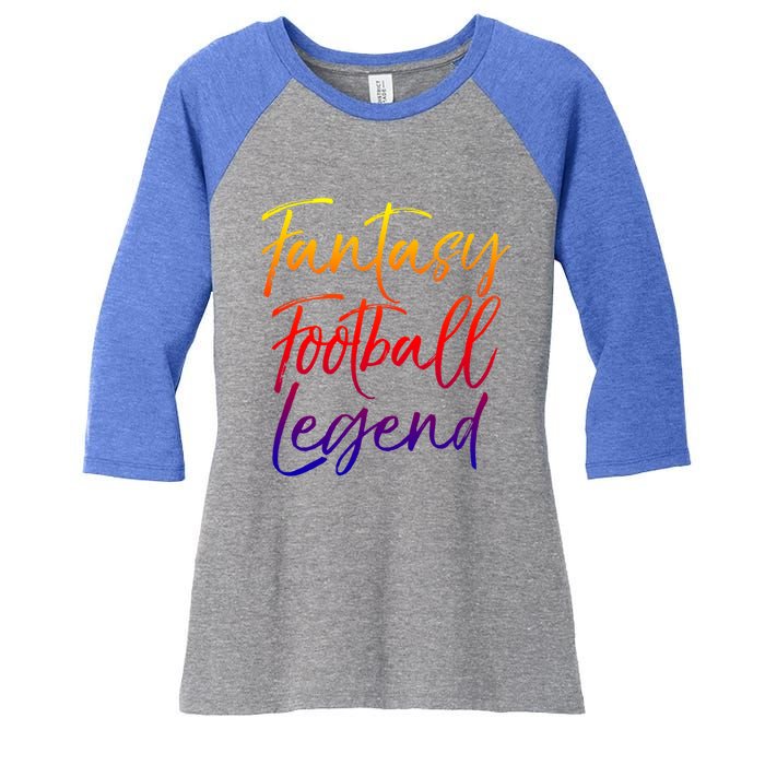 Fantasy Football Championship Winner Fantasy Football Legend Meaningful Gift Women's Tri-Blend 3/4-Sleeve Raglan Shirt