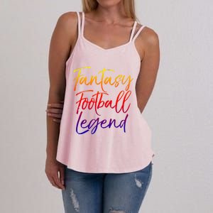 Fantasy Football Championship Winner Fantasy Football Legend Meaningful Gift Women's Strappy Tank