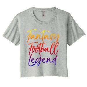 Fantasy Football Championship Winner Fantasy Football Legend Meaningful Gift Women's Crop Top Tee