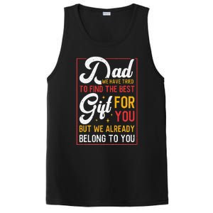 Funny Fathers Day Dad Proud Father From Daughter Son PosiCharge Competitor Tank