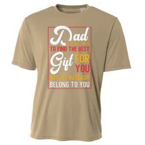 Funny Fathers Day Dad Proud Father From Daughter Son Cooling Performance Crew T-Shirt