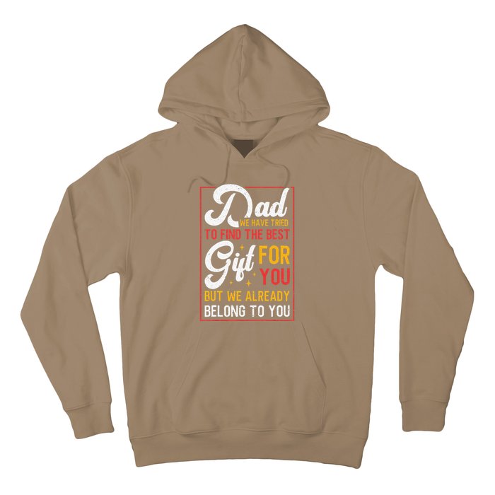 Funny Fathers Day Dad Proud Father From Daughter Son Hoodie