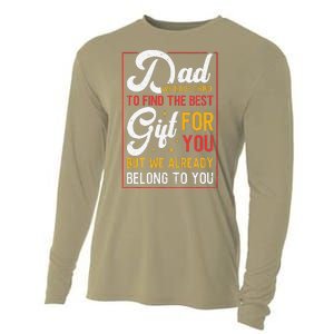 Funny Fathers Day Dad Proud Father From Daughter Son Cooling Performance Long Sleeve Crew