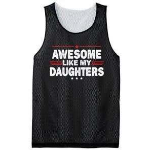 Funny FatherS Day Awesome Like My Daughters Family Lovers Mesh Reversible Basketball Jersey Tank