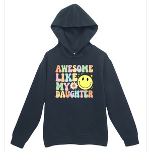 Funny FatherS Day Awesome Like My Daughter Retro Groovy Dad Urban Pullover Hoodie