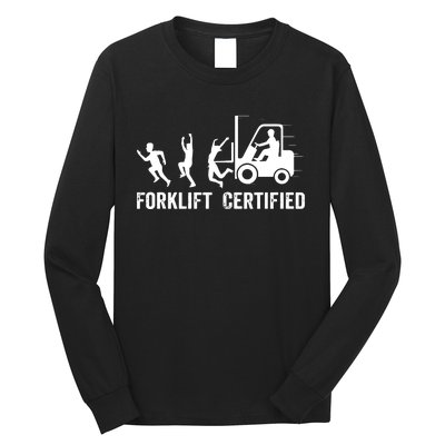 Funny Forklift Driver Operator Forklift Certified Forklift Long Sleeve Shirt