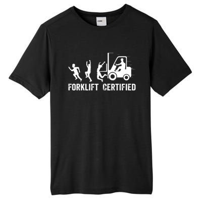 Funny Forklift Driver Operator Forklift Certified Forklift Tall Fusion ChromaSoft Performance T-Shirt