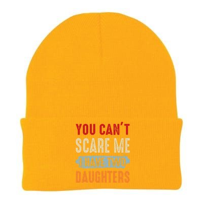 Funny Father's Day I Have Two Daughters Knit Cap Winter Beanie