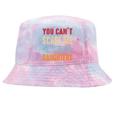 Funny Father's Day I Have Two Daughters Tie-Dyed Bucket Hat