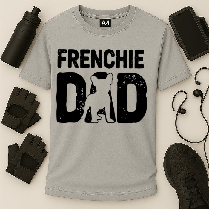 Funny Frenchie Dad Dog Lover French Bulldog Father Dog Owner Cooling Performance Crew T-Shirt