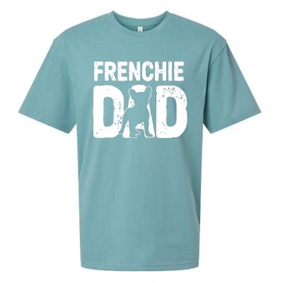 Funny Frenchie Dad Dog Lover French Bulldog Father Dog Owner Sueded Cloud Jersey T-Shirt