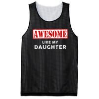 Funny Fathers Day Awesome Like My Daughter Proud Dad Mesh Reversible Basketball Jersey Tank