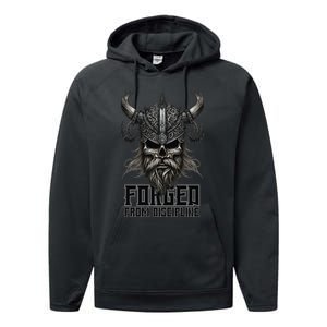 FORGED From Discipline Viking Skull Warrior Graphic Performance Fleece Hoodie