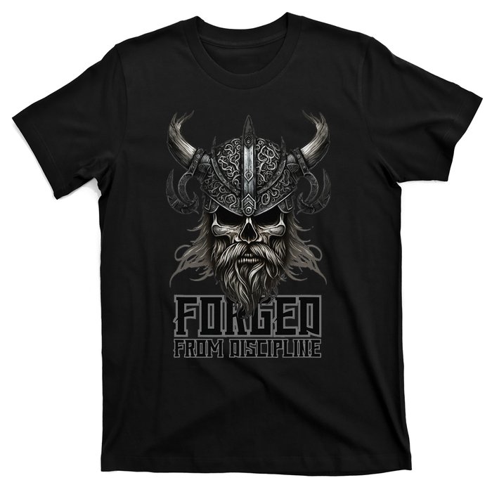 FORGED From Discipline Viking Skull Warrior Graphic T-Shirt