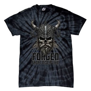 FORGED From Discipline Viking Skull Warrior Graphic Tie-Dye T-Shirt