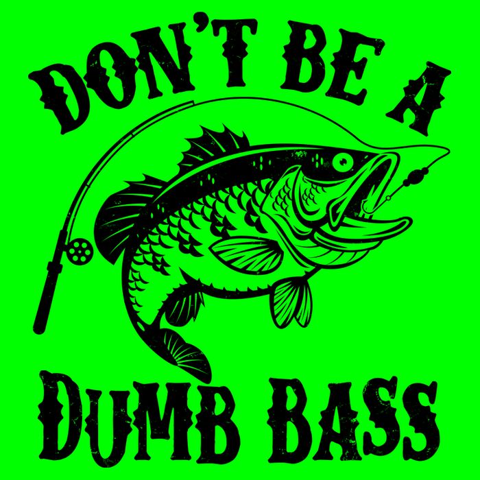 Funny Fishing Dont Be A Dumb Bass Poster