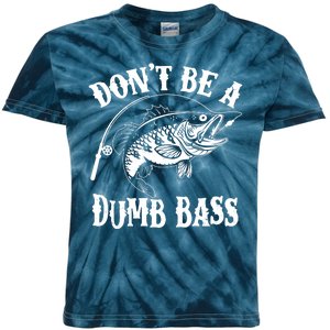 Funny Fishing Dont Be A Dumb Bass Kids Tie-Dye T-Shirt