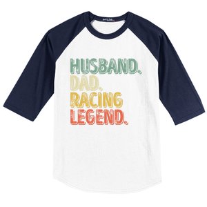 Funny Fathers Day Great Gift Husband Dad Racing Legend Gift Baseball Sleeve Shirt