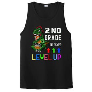 Funny First Day Of 2nd Grade T Rex Gamer Level Up PosiCharge Competitor Tank