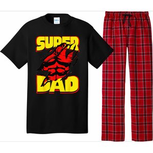 Funny Fatherss Day Dads Birthday Super Dad Hero For Dad Pajama Set