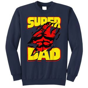 Funny Fatherss Day Dads Birthday Super Dad Hero For Dad Sweatshirt