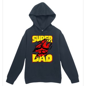 Funny Fatherss Day Dads Birthday Super Dad Hero For Dad Urban Pullover Hoodie