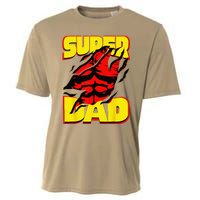 Funny Fatherss Day Dads Birthday Super Dad Hero For Dad Cooling Performance Crew T-Shirt