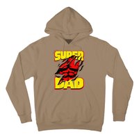 Funny Fatherss Day Dads Birthday Super Dad Hero For Dad Hoodie