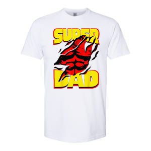 Funny Fatherss Day Dads Birthday Super Dad Hero For Dad Softstyle CVC T-Shirt