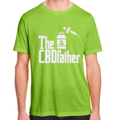 Funny Fathers Day The CBDfather CBD Hemp Oil Dad Gift Adult ChromaSoft Performance T-Shirt