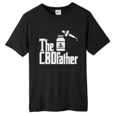 Funny Fathers Day The CBDfather CBD Hemp Oil Dad Gift Tall Fusion ChromaSoft Performance T-Shirt